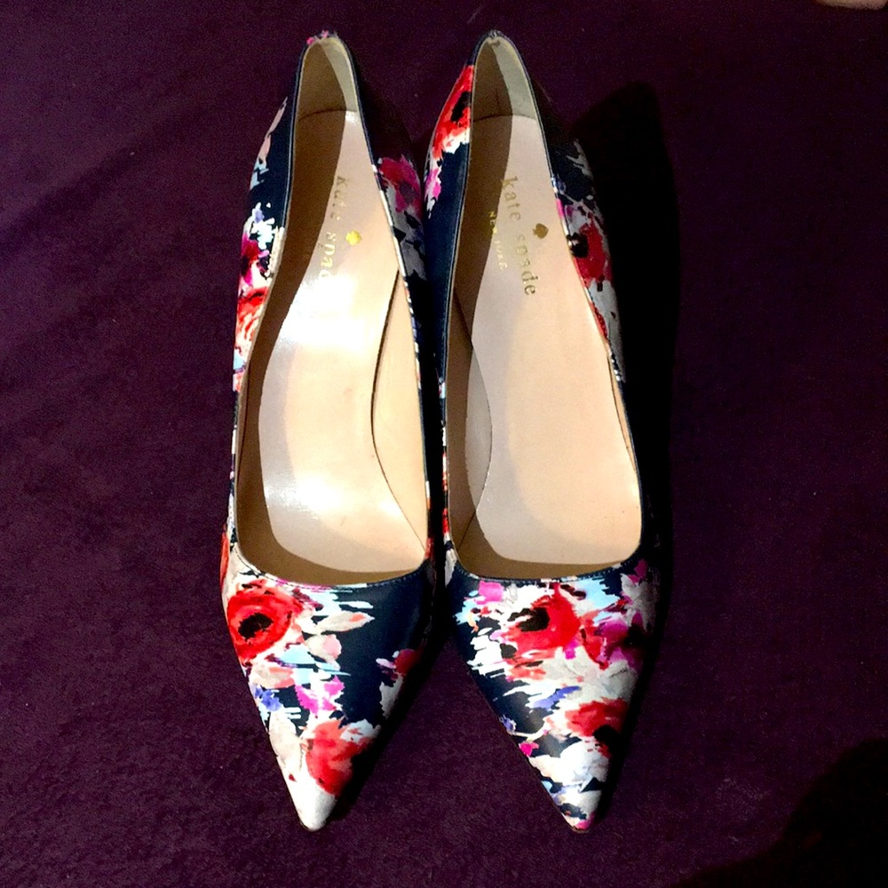 Kate Spade floral pumps heels